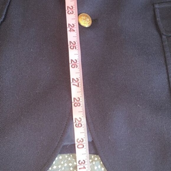 Robert Alexander Mens Blazer Size 42R Navy Wool Blend Two-Button - Picture 11 of 11